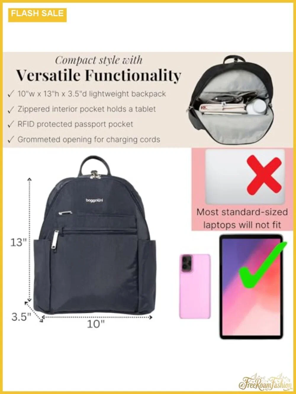 Anti-theft Travel Backpack RFID Blocking Slash-Resistant Nylon Daypack